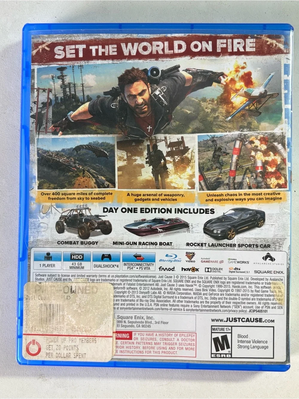 Just Cause 3 PlayStation 4 PS4 Video Game